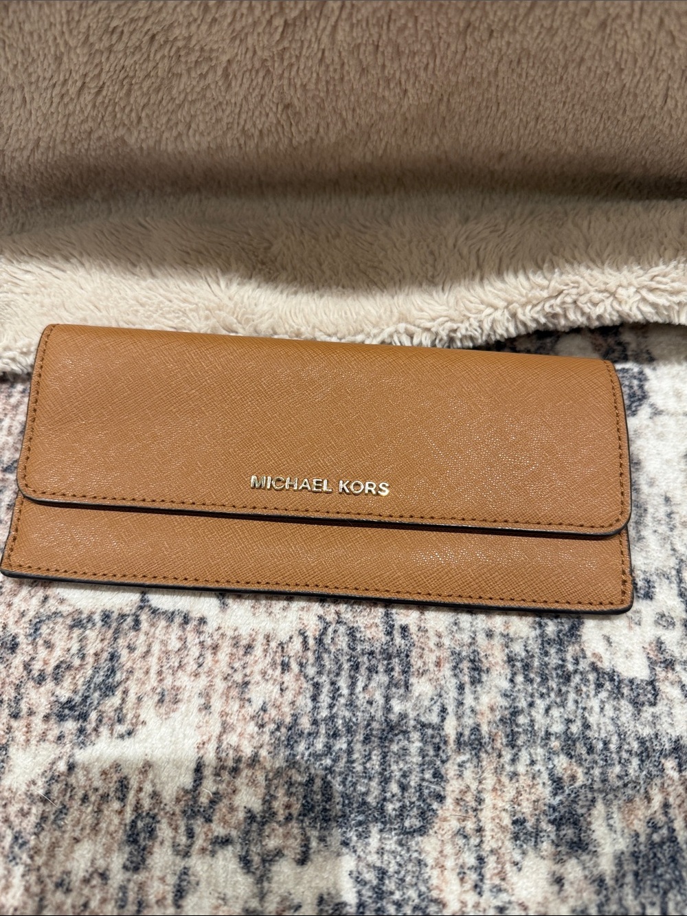 Michael Kors Caramel Saffiano Continental Wallet